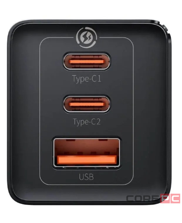 Сетевое зар. устр. Baseus GaN5 Pro Fast Charger 1USB+2C 65W CCGP120201 черное