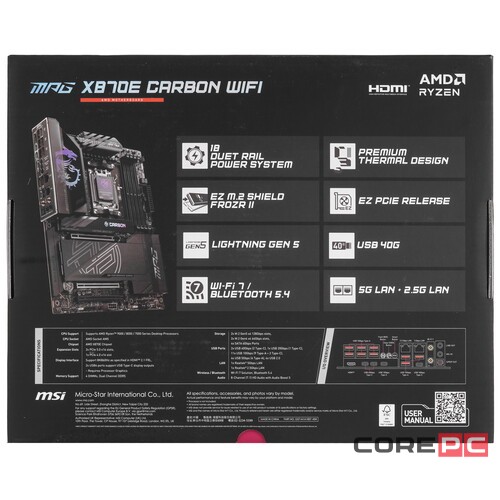 Материнская плата MSI MPG X870E CARBON WIFI