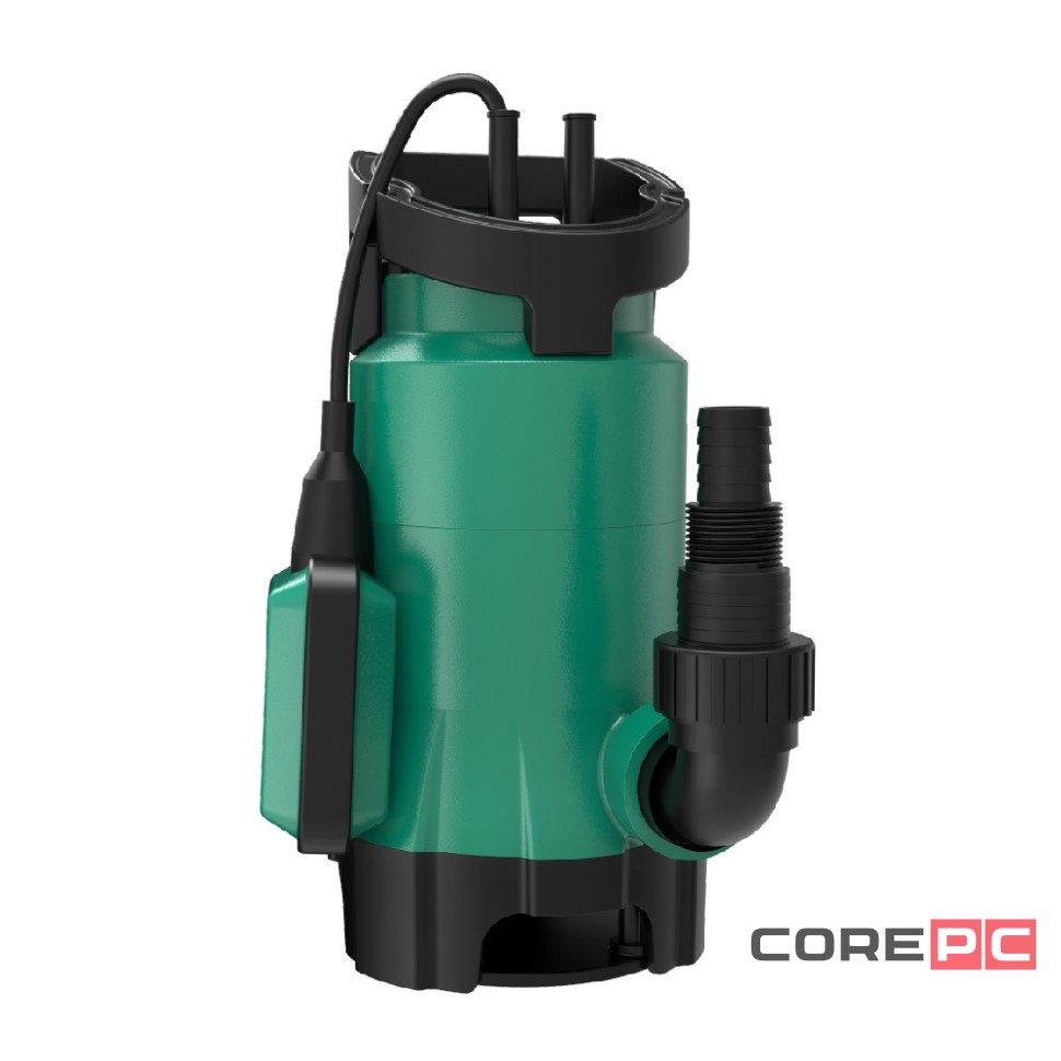 Насос PUMPMAN дренажный GS750N (частицы до 25мм, 750Вт, Hmax-9м, Qmax-210л/мин, пласт.,с поплавком)