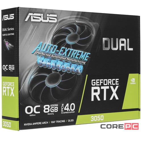 Видеокарта ASUS (DUAL-RTX3050-O8G-V2) GeForce RTX 3050 8GB D6 90YV0GH6-M0NA00