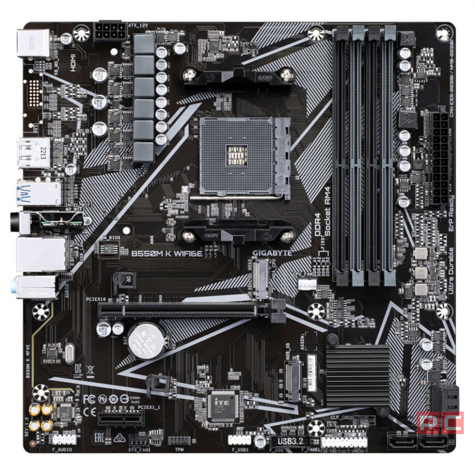 Материнская плата Gigabyte B550M K WF6E