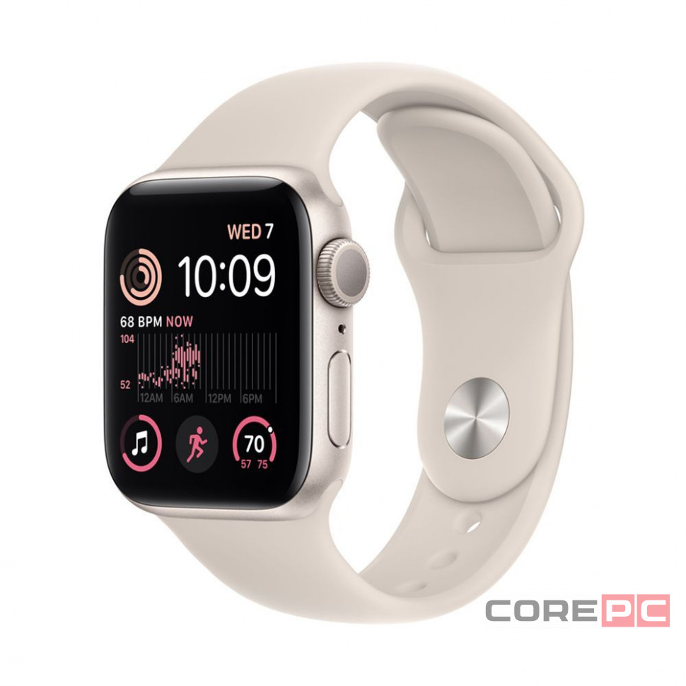 Apple Watch SE Gen 2 44mm (GPS) Starlight Aluminum Case with Starlight Sport Band (M/L)