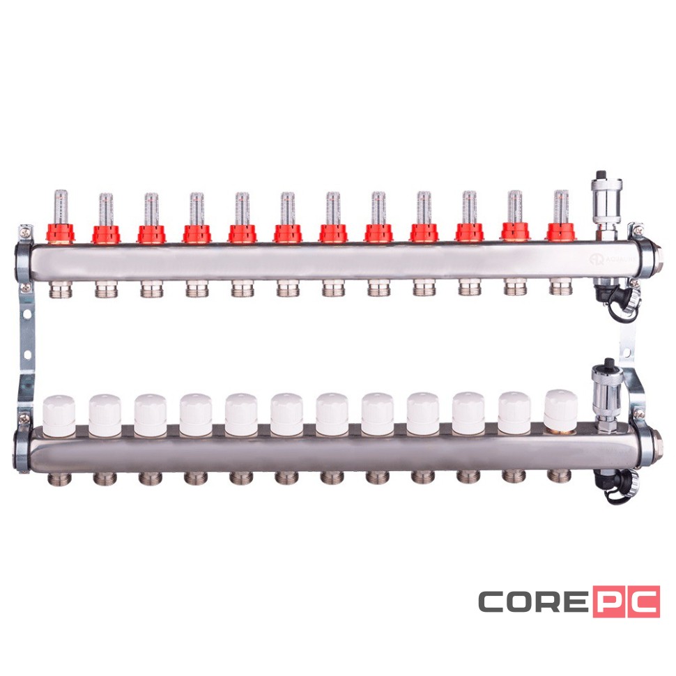 Группа коллект. AQUALINK регулир, настроеч и дренаж. клапаны, автомат. возд-к, нерж.сталь 1quot;х12х3/4quot;