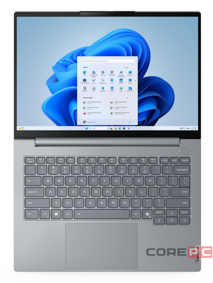 Ноутбук LENOVO ThinkBook 14 G8 IRL (IPS, WUXGA, Core 5 210H, 32Gb, 1Tb SSD, VGA int, FP, noOS) (Серый)
