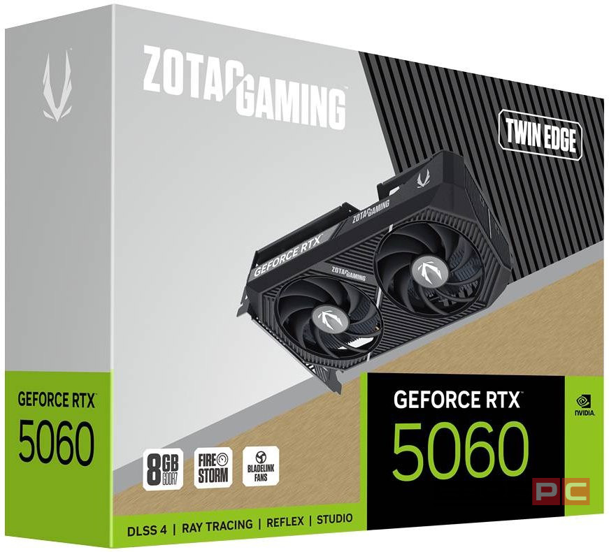 Видеокарта ZOTAC (ZT-B50600E-10M) GeForce RTX 5060 8GB Twin Edge