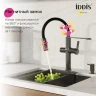 Смеситель для кухни Iddis IKNGMFFi05, рычажное управление, цвет графит матовый