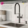 Смеситель для кухни Iddis IKNGMFFi05, рычажное управление, цвет графит матовый