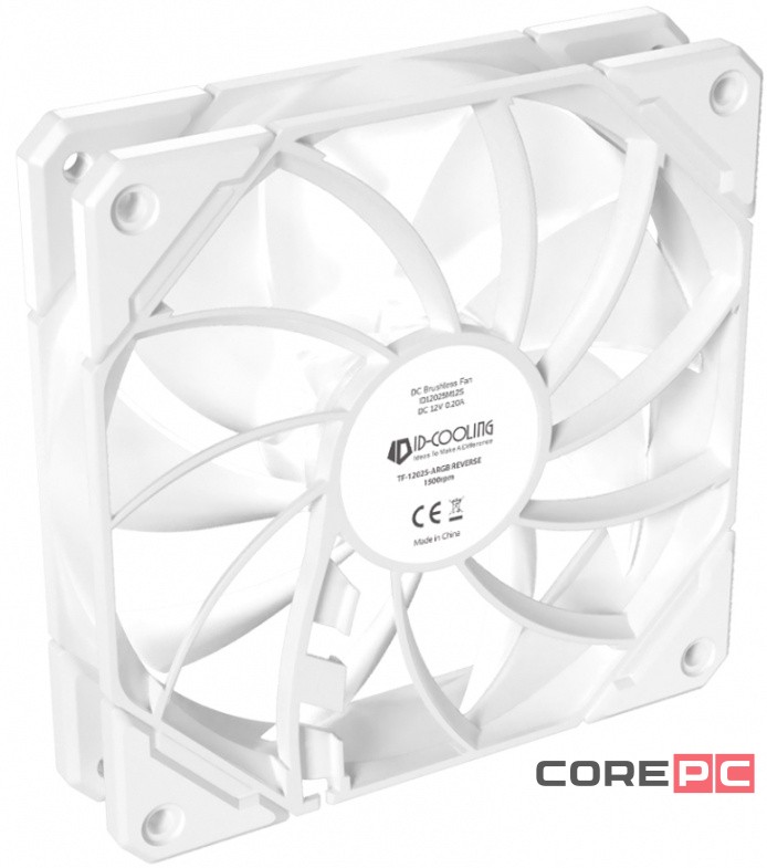 Вентилятор для корпуса ID-COOLING TF-12025-PRO ARGB REVERSE WHITE