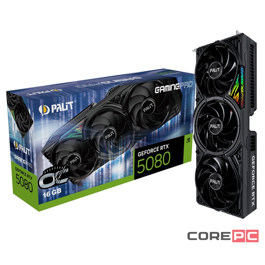 Видеокарта Palit (NE75080S19T2-GB2031A) GeForce RTX 5080 16GB GAMINGPRO OC