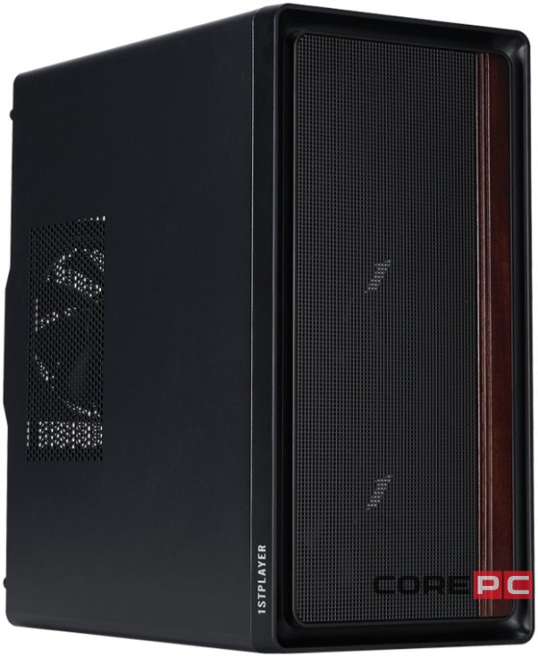 Компьютерный корпус 1STPLAYER WD1 Black (WD1-BK-3F)