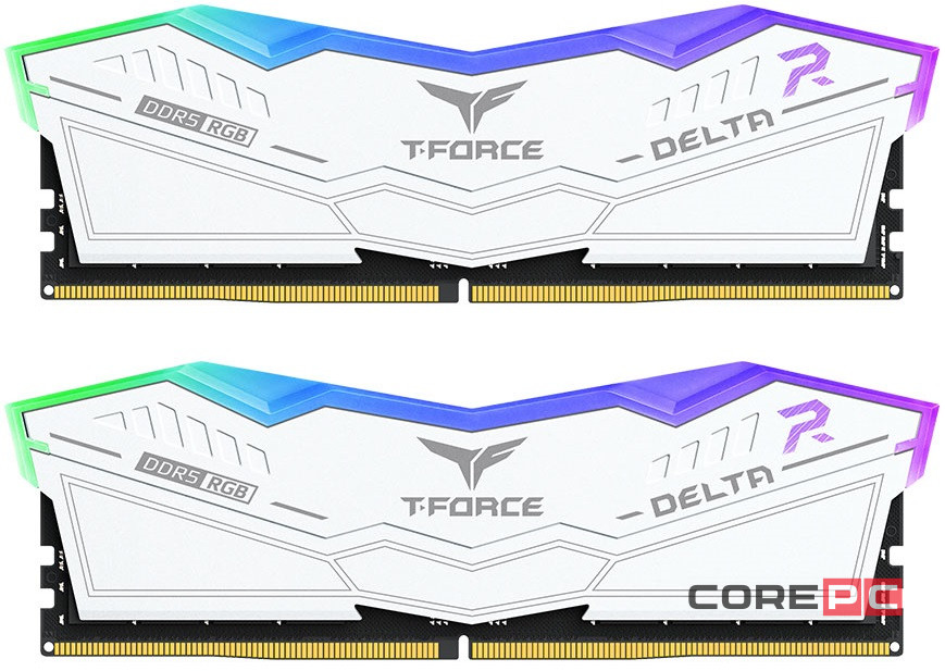Оперативная память 32 Gb 6000 MHz Team Group T-FORCE DELTA RGB White (FF4D532G6000HC30DC01)