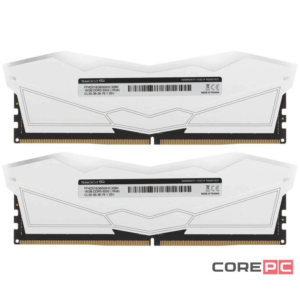 Оперативная память 32 Gb 6000 MHz Team Group T-FORCE DELTA RGB White (FF4D532G6000HC30DC01)