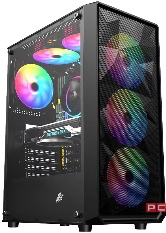 Компьютерный корпус 1STPLAYER FD3 FRGB Black (FD3-BK-4F1)