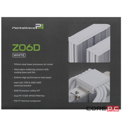 Кулер для процессора PentaWave Z06D White PW-Z06D-WH PWM