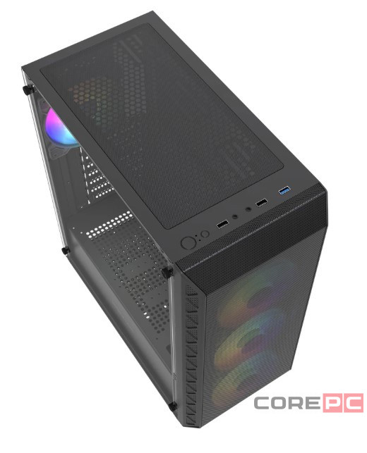 Компьютерный корпус Powercase Mistral S4B TG ARGB Black (CMSB-A4)