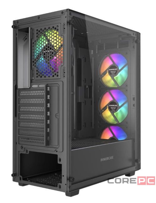 Компьютерный корпус Powercase Mistral S4B TG ARGB Black (CMSB-A4)