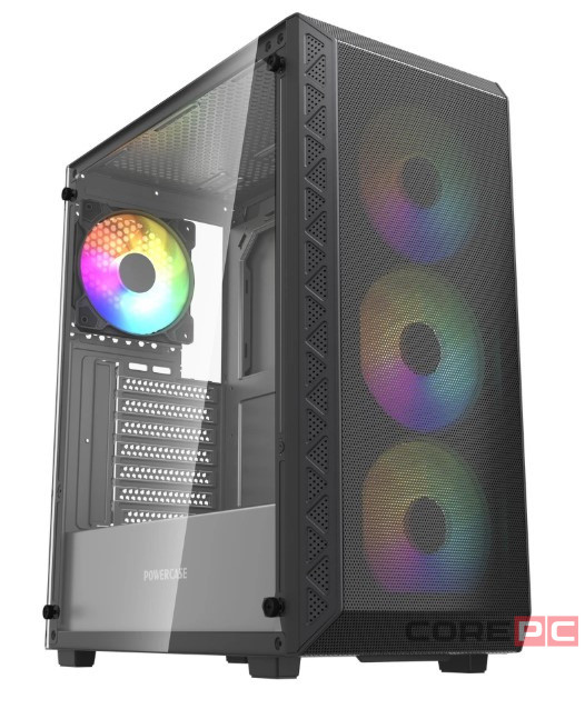 Компьютерный корпус Powercase Mistral S4B TG ARGB Black (CMSB-A4)