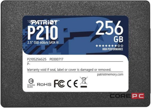 Твердотельный накопитель Patriot 256 Gb P210 (P210S256G25)