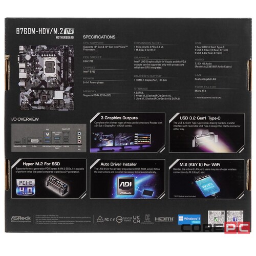 Материнская плата ASRock B760M-HDV/M.2 D4
