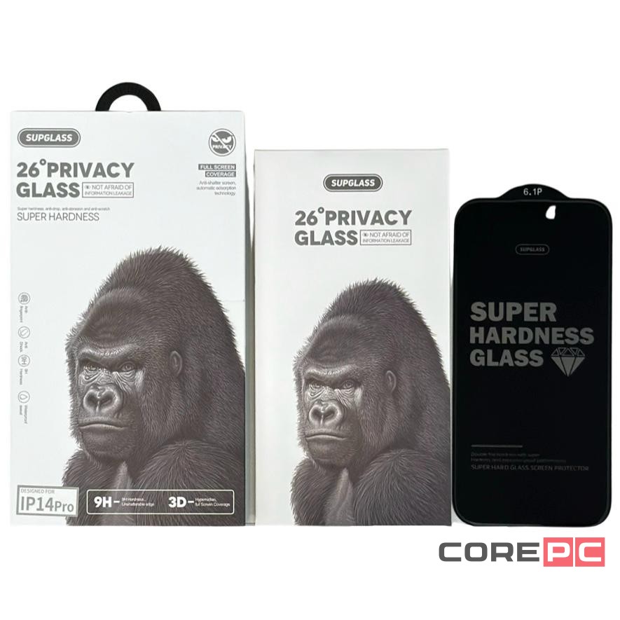 Защитное стекло Антишпион для i-Phone 14 Pro 6.1 Supglass XC-12 3D
