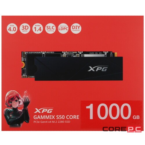 Твердотельный накопитель ADATA XPG 1000 Gb S50 Black (SGAMMIXS50C-1000G-CS)