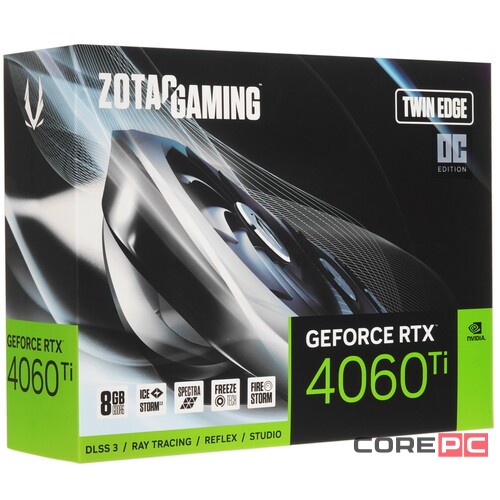 Видеокарта Zotac (ZT-D40610H-10M) GeForce RTX 4060 Ti 8GB TWIN EDGE OC
