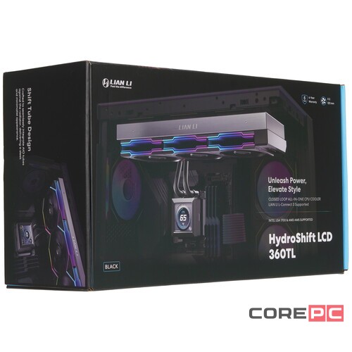 Система жидкостного охлаждения для процессора Lian Li HydroShift LCD 360TL ARGB Black (G89.GHSLCD36TB.R0)