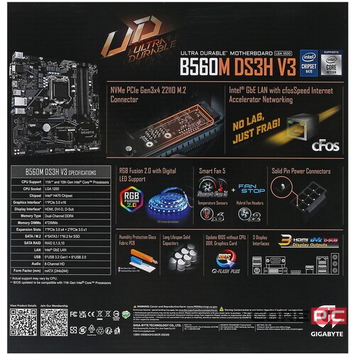 Материнская плата Gigabyte B560M DS3H V3