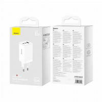 Сетевое зар. устр. Baseus GaN5 Pro Fast Charger 1USB+2C 65W CCGP120202 белое