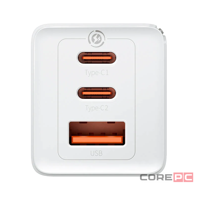 Сетевое зар. устр. Baseus GaN5 Pro Fast Charger 1USB+2C 65W CCGP120202 белое