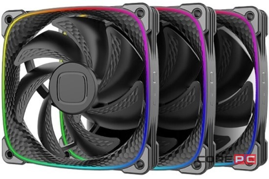 Комплект вентиляторов для корпуса Geometric Future Squama 2503B 5V ARGB Black (1F2503B312001) (GF_SQM-2503B-TP)