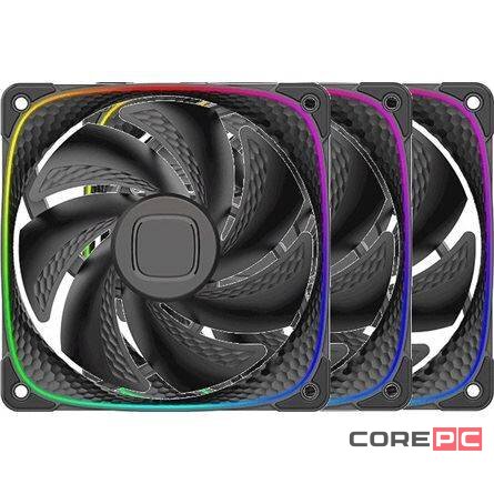 Комплект вентиляторов для корпуса Geometric Future Squama 2503B 5V ARGB Black (1F2503B312001) (GF_SQM-2503B-TP)