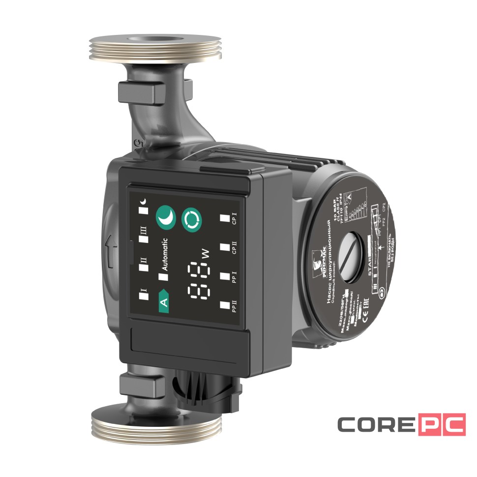 Насос PUMPMAN циркуляционный STAR25/6A (частотный,автонастройка,5-45Вт,6м,55л/мин,180мм,гайки и каб)