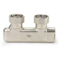 Узел нижнего подключения VARMEGA, 3/4quot;EKх3/4quot;EK НР-ВР, угловой, перекрестный, VM13901