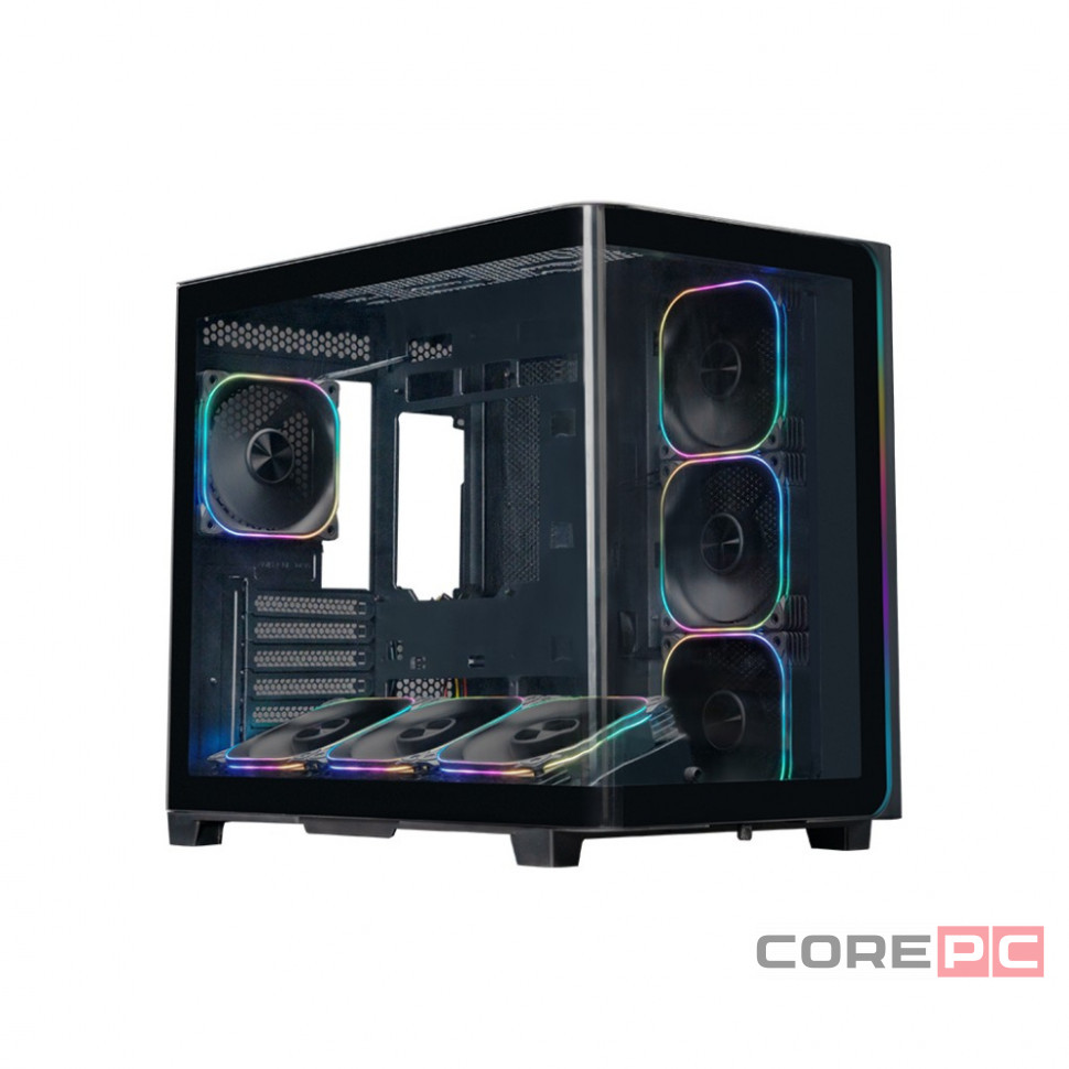 Компьютерный корпус XASTRA QR600 7ARGB-FG-C10-UC Curve Glass Black (QR600-7FG12A-C10-UC-L)