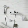 Смеситель для ванны MIXLINE МЛ33-01, рычажное управление, цвет хром/белый