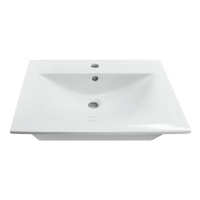 Раковина накладная мебельная Sanita luxe Бриз-50 WB.FN/Breeze/50-C/WHT.G/S1, керамика, прямоугольная, белый