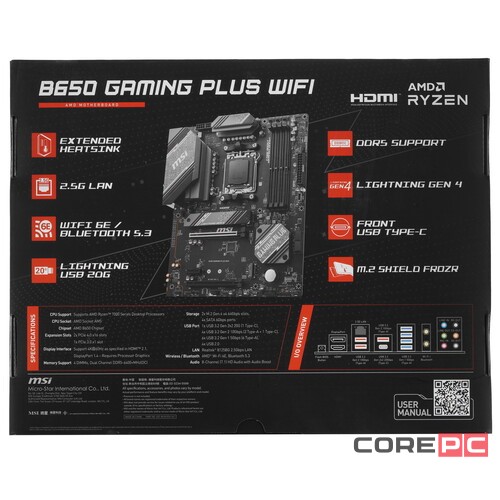 Материнская плата MSI B650 GAMING PLUS WIFI