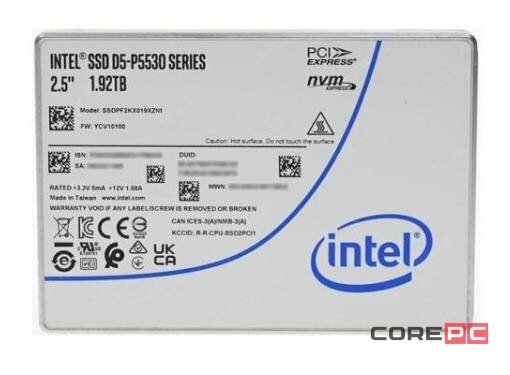 Твердотельный накопитель Intel 1920 Gb TLC D5-P5530 (SSDPF2KX019XZN1)