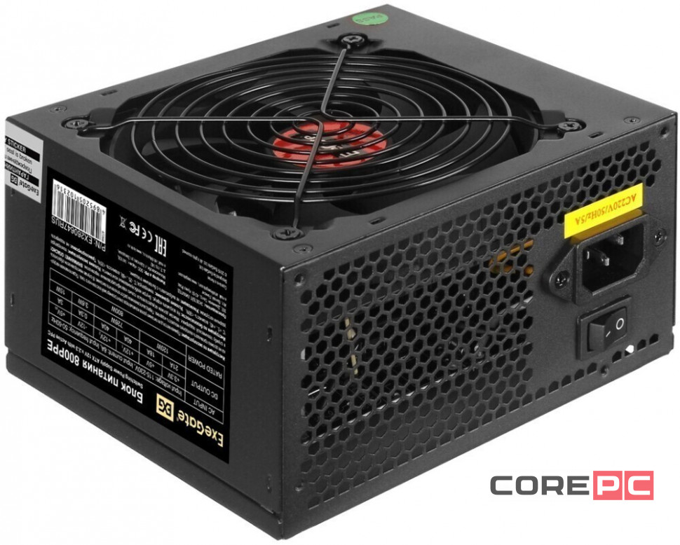 Блок питания ExeGate 800W 800PPE Black (EX260647RUS) OEM