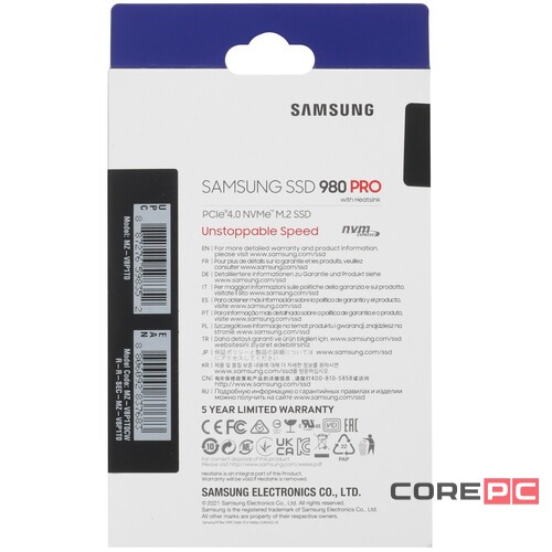 Твердотельный накопитель Samsung 1000 Gb 980 PRO MZ-V8P1T0CW