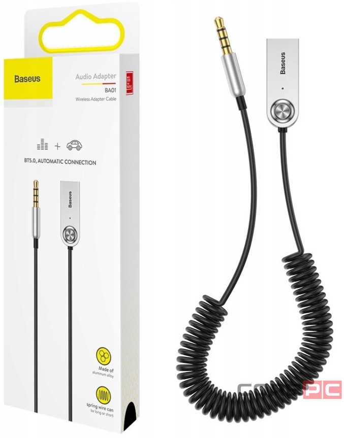 Адаптер Baseus AUX Car Wireless Receive BT5.0 CABA01-01 черный
