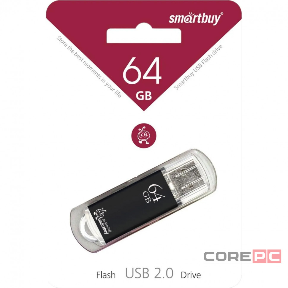USB флеш накопитель Smartbuy 64GB V-Cut Black (SB64GBVC-K)