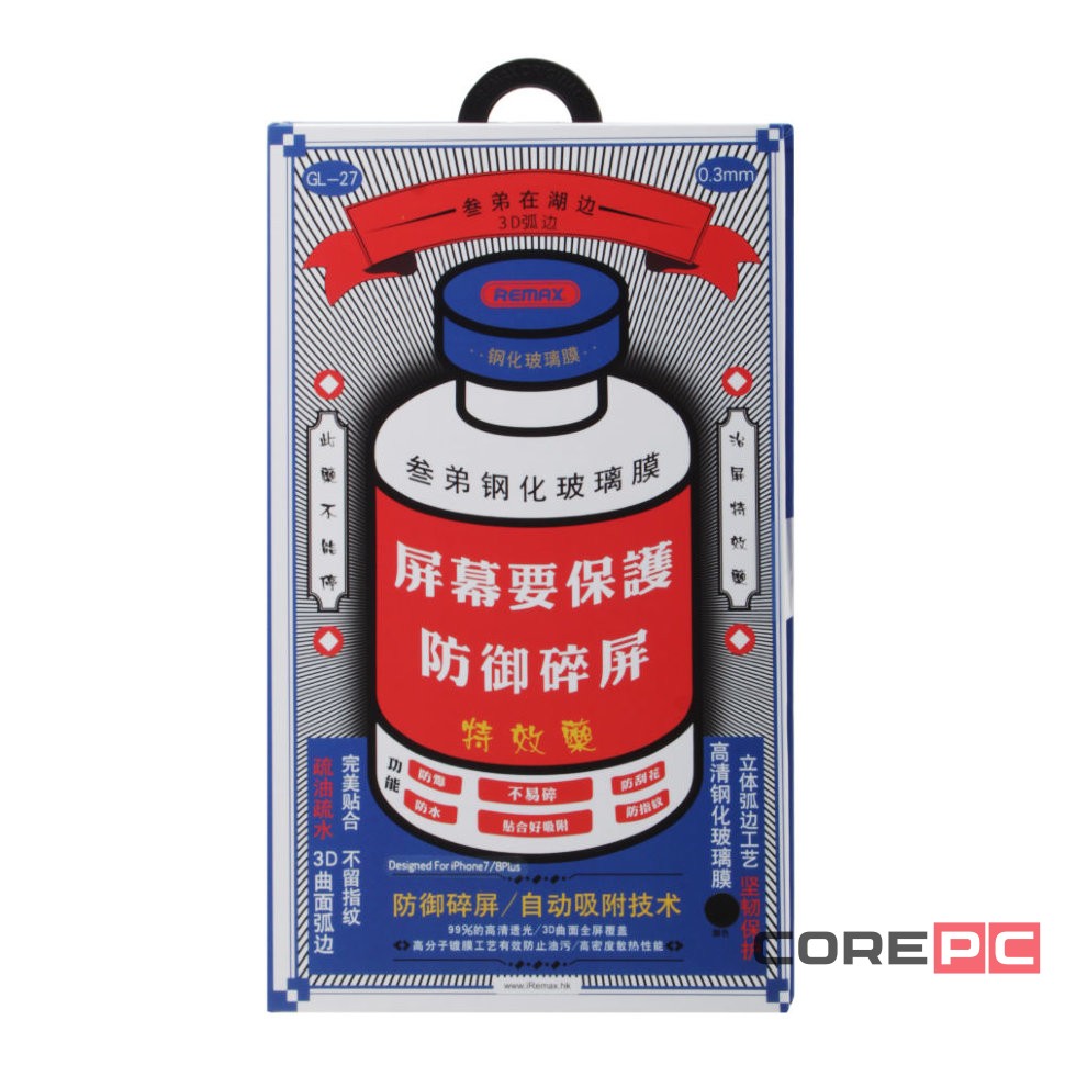 Защитное стекло Remax Tempered Glass 3D 9H для Apple iPhone 11/Xr антибликовое (черный)