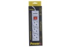 Сетевой фильтр Perfeo Power+ (PF-PP-3/1,8-G) 1.8м/3 розетки серый