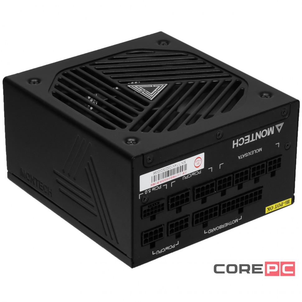 Блок питания Montech 1200W TITAN GOLD Black (TIS0126) 16 Pin (PCIe 5.0 Connector Cable Details)