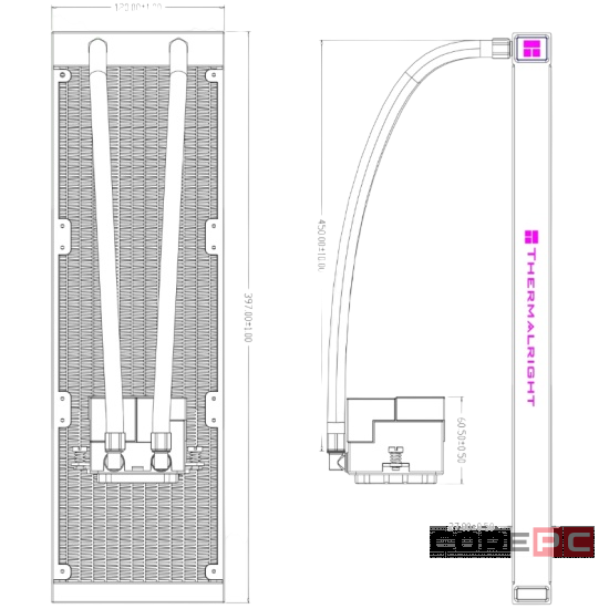 Система жидкостного охлаждения для процессора Thermalright Core Matrix 360 ARGB V3 Black (TRCM360ABV3)