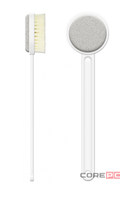 Щетка для душа Xiaomi Qualitell Double Sided Shower Brush с пемзой для пяток белая