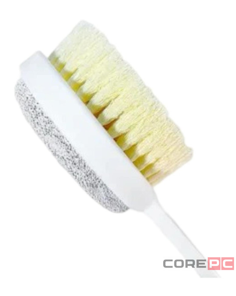Щетка для душа Xiaomi Qualitell Double Sided Shower Brush с пемзой для пяток белая