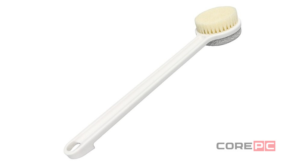 Щетка для душа Xiaomi Qualitell Double Sided Shower Brush с пемзой для пяток белая